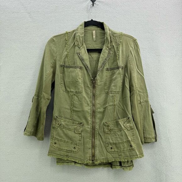 NWOT Anthropologie XCVI Military Green Utility Raphael Blazer - Combu Pigment si - Picture 4 of 15